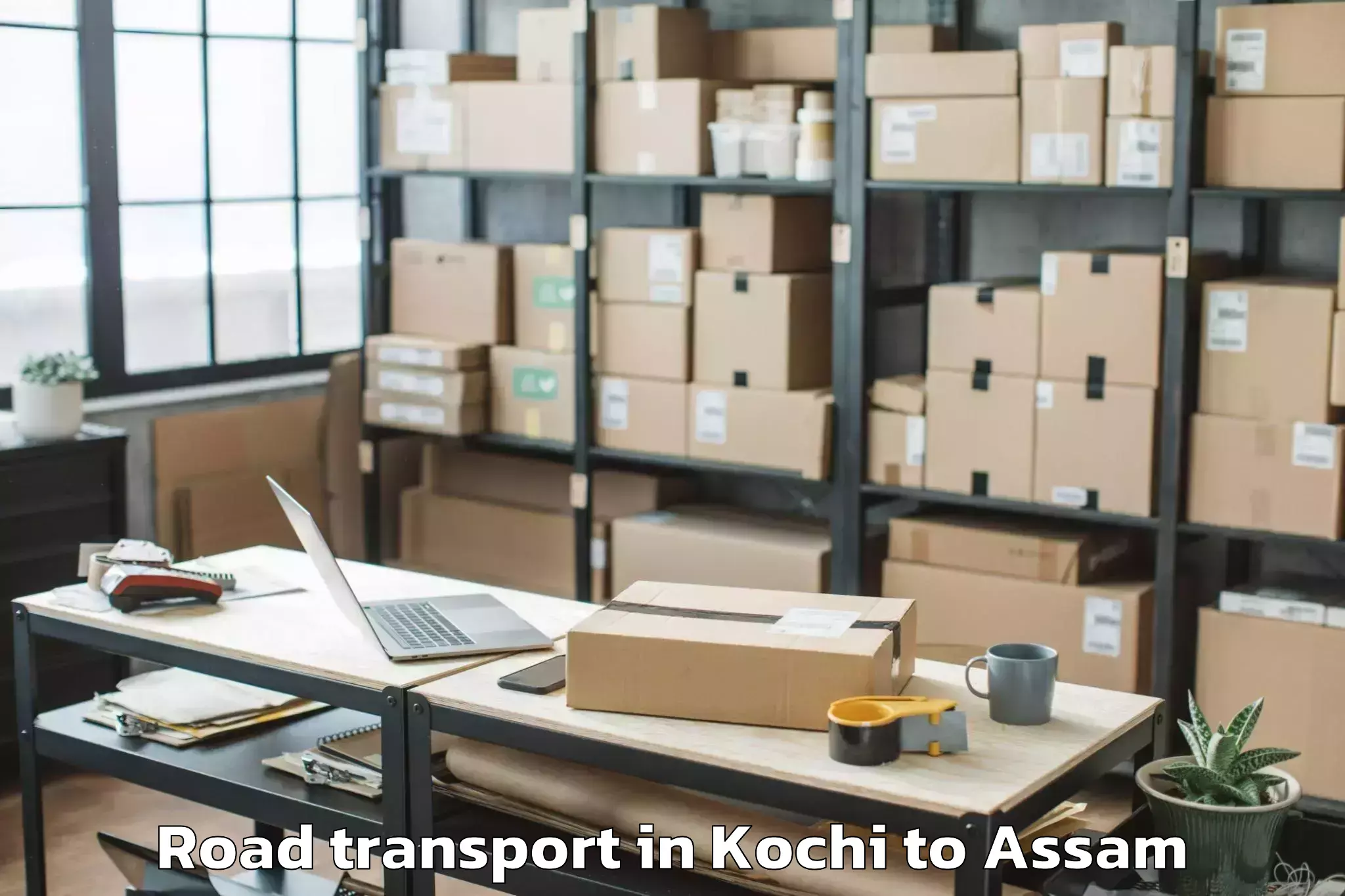 Book Kochi to Borjhar Airport Gau Road Transport Online